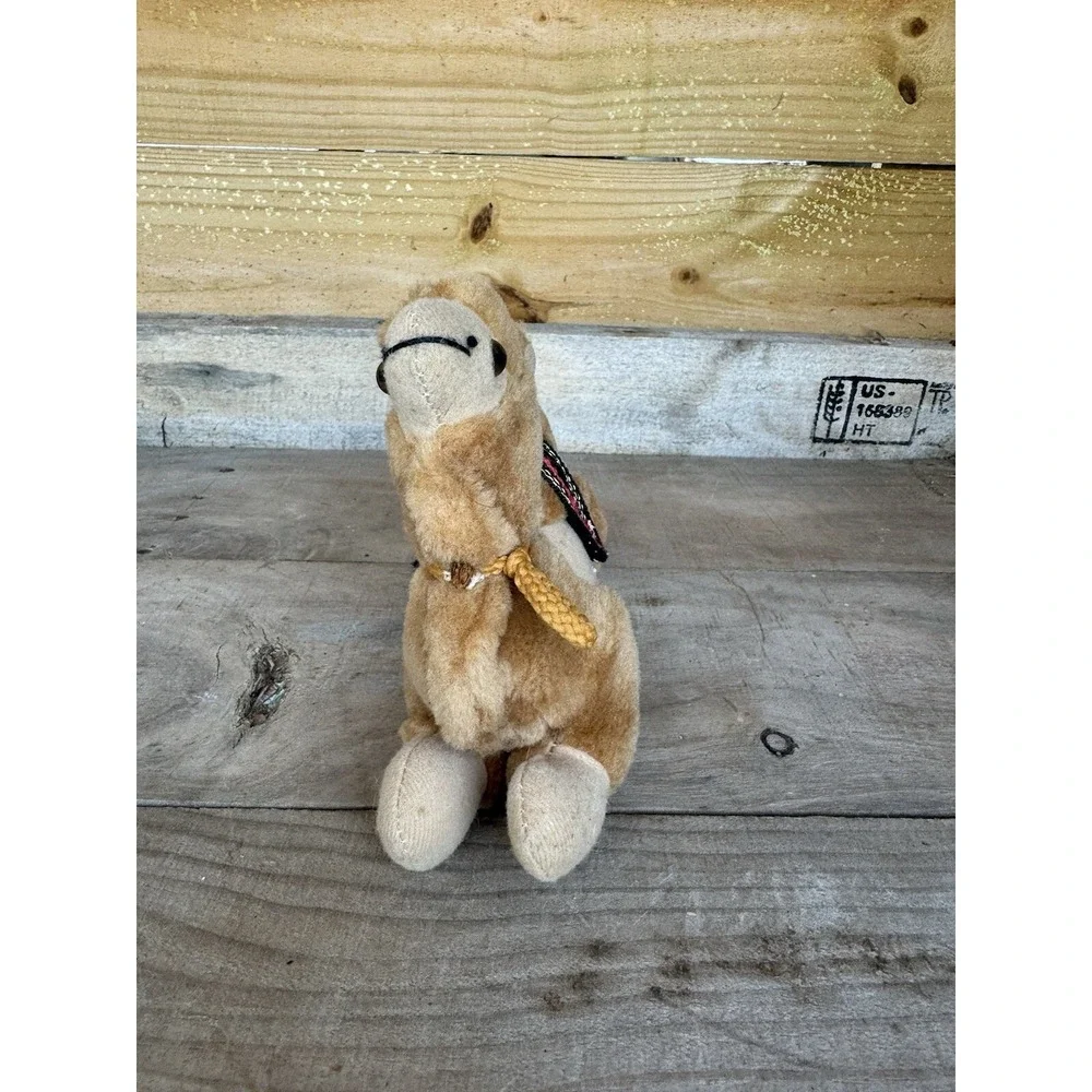 Vintage Plush Bactrian Camel (2‎ Hump) Cute Smiling Stuffed Animal Toy